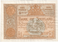 Bank Of Scotland 1 Pound Notes 1 Pound,  8. 5. 1919